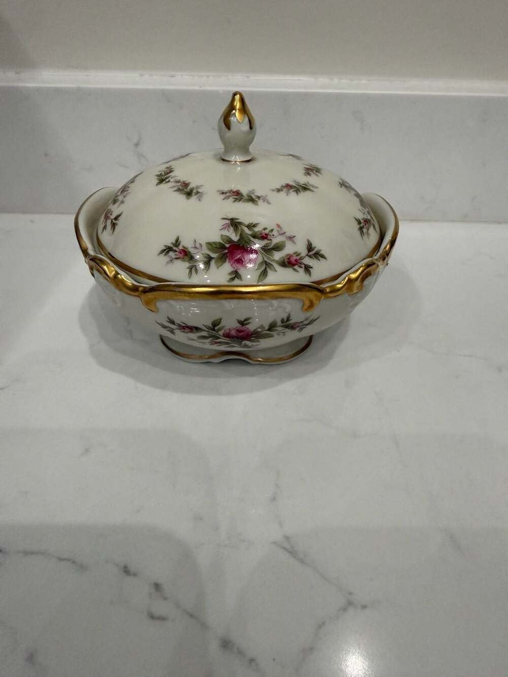 Rosenthal Kronach Germany Molière Moosrose Lidded Bowl Trinket Dish